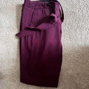 Maroon dress pants with tie